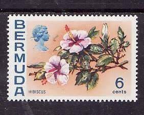Bermuda-Sc.#260-unused NH 6c Hibiscus-Flowers-id3-1970-