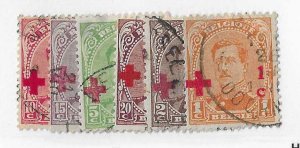 Belgium Sc #B34-B39 set of 6 used VF