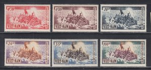 Vietnam 30-35, North Vietnam Refugee set, Mint LH, Scott $115.50