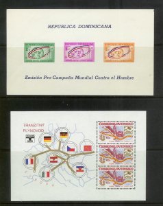 WORLDWIDE (190) Souvenir Sheets & Mini-Sheets ALL Mint Never Hinged