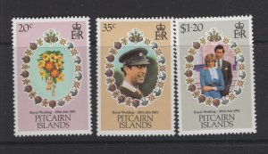 Pitcairn Island  #206-08 (1981 Royal Wedding set) VFMNH CV $1.10