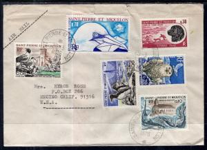 St Pierre and Miquelon to Encino,CA 1976 Airmail Cover