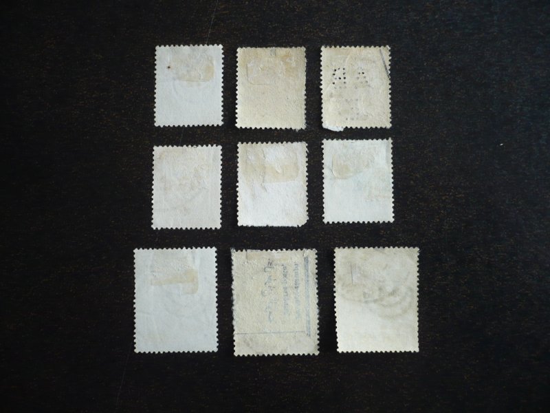 Stamps - Egypt - Scott# 50-58 - Used Part Set of 9 Stamps
