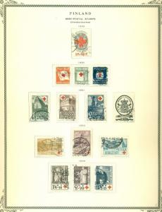 FINLAND Semi-Postal Collection on Scott pages, Complete thru 1996, used Sc. $848