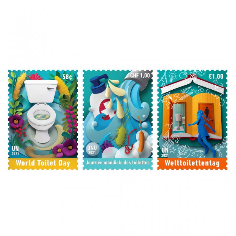 Stamps of UN 2021 - World Toilet Day . Single Set