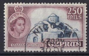 Cyprus  1953  Used  250m. #