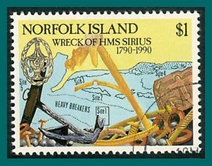 Norfolk Island 1990 HMS Sirius, 65c used #473,SG481