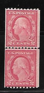 Scott #488 Line Pair, Type III - Fine- Mint Never Hinged (NH) - SCV=$90.00