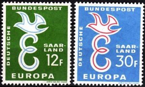 GERMANY / SAAR / Saarland 1958 EUROPA. Complete set, MNH