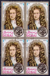 Dubai, 1971, Airmail - Isaac Newton 1R, sc#C57, cto/used**