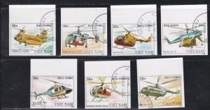 Vietnam # 1949-1955, Helicopters, Imperf CTO Set