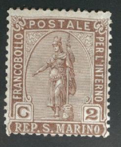 San Marino Scott 32 MH* Brown 1899 statue of liberty