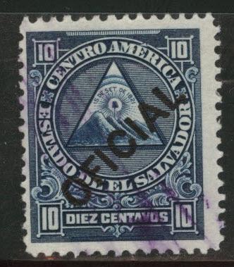 El Salvador see note Scott o346 Used 1921 official