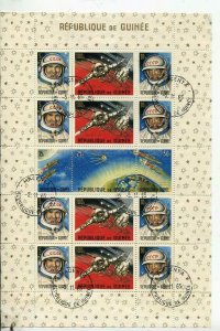 Guinea 1965/9 (2) Sheets Used/MNH Space  Overprint RRR 3464