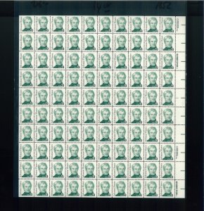 United States 9¢ Colonel Sylvanus Thayer Postage Stamp #1852 MNH Full Sheet