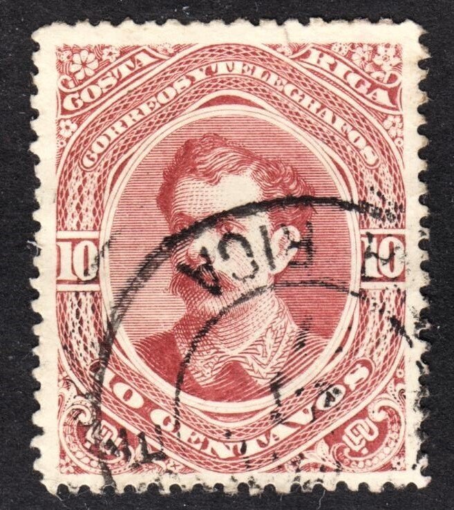 Costa Rica Scott 28 VF postally used.  FREE...