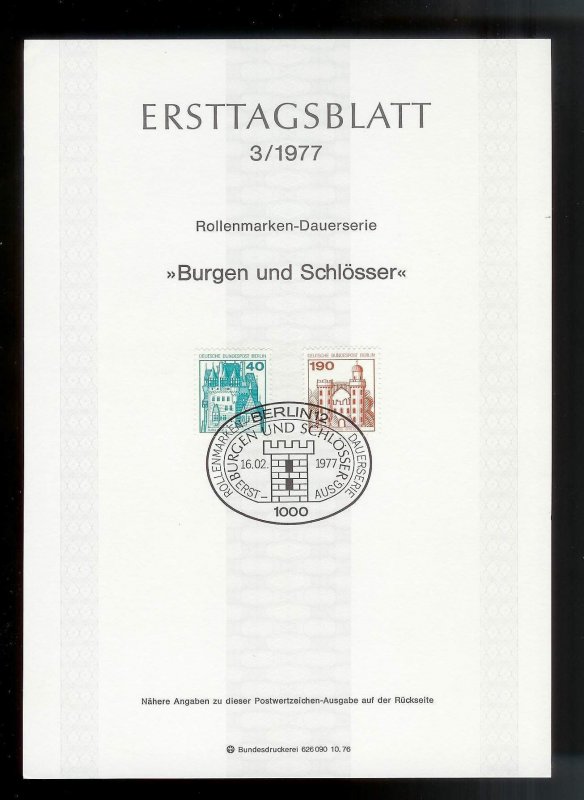 GERMANY (52) Ersttagsblatt FDC Presentation Cards