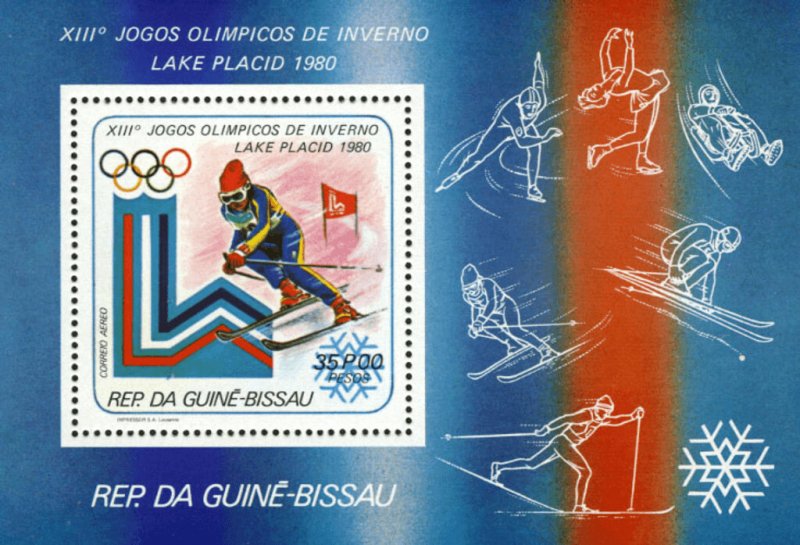 Guinea Bissau 1979 Imperf. Olympic Games Lake Placid 1980 Luxury Block N° 544-54
