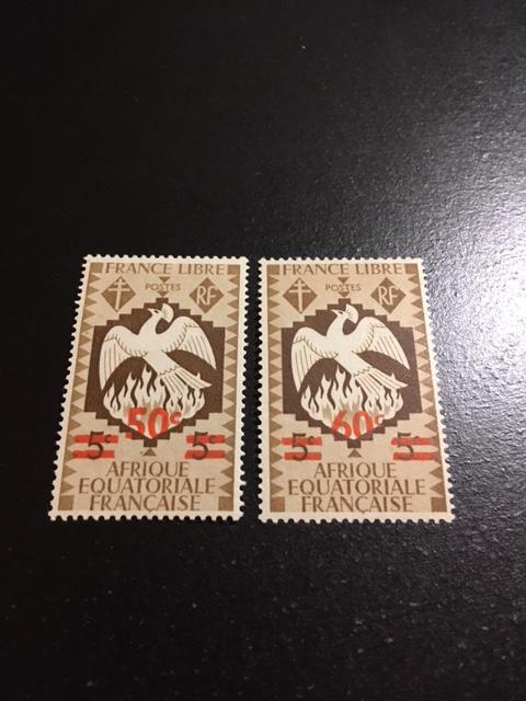 French Equatorial Africa sc 158-159 MHR