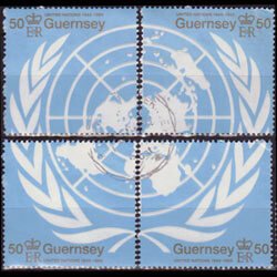 GUERNSEY 1995 - Scott# 559a-d UN 50th. Set of 4 Used