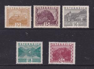 Austria x 5 low values MH from the 1929 Views set