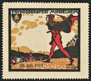 1912  Mindelheim Germany  Children Festival Poster Stamp NH