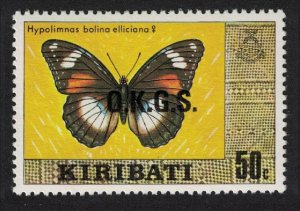 Kiribati Butterfly 'Hypolimnas bolina' 50c Ovpt 'O.K.G.S.' 1981 MNH SG#O22