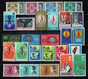 Human Rights Stamp Collection MNH Flames Hands Children ZAYIX 0324M0098