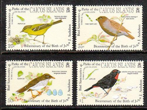 Caicos Birds 60-63 MNH  VF    