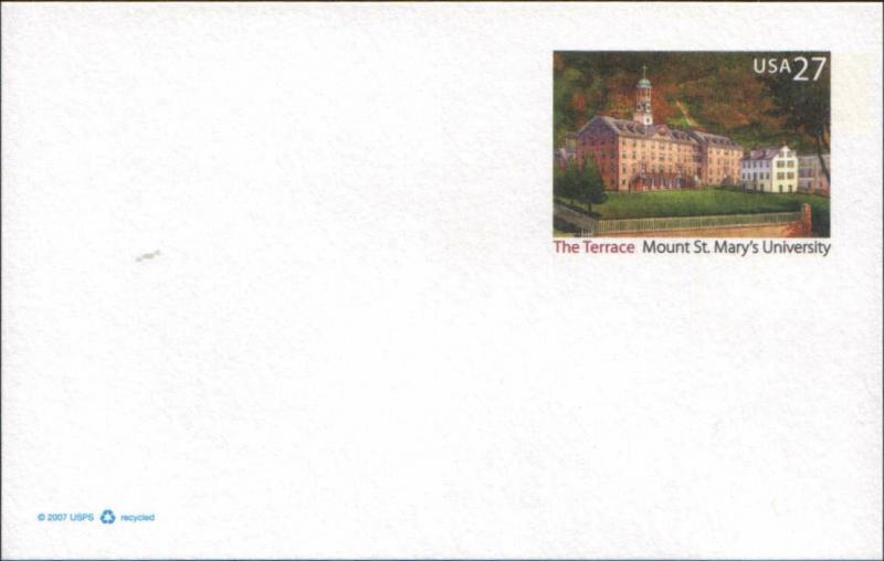 Scott UX533 Mount St. Mary's University Postal Card Mint