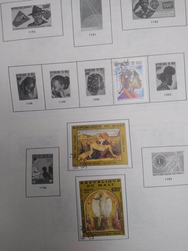 collection on pages Mali 1977-83 scattered most CTO PS: CV $103
