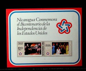 Nicaragua Sc C912b MNH SET of 1976 - Americana 200 Years of Independence