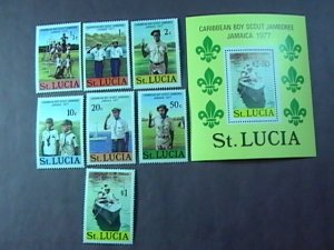 ST. LUCIA # 419-426-MINT/NEVER HINGED--COMPLETE SET + SOUVENIR SHEET---1977