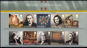 Great Britain 2012 Britons of Distinction Complete MNH Set in Pack SC 2997-3006