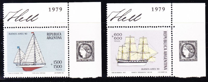 Argentina 1979 Semi-Postals B80-B83 Sailing Ships/Boats  (4)  XF/NH/(**)