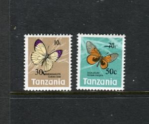 Tanzania 135-136, MNH, Insects  Butterflies, 1979. x28294