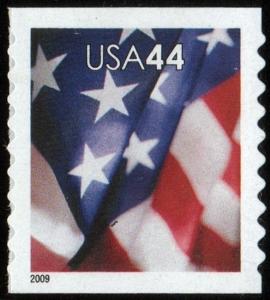 SC#4393 44¢ Flag Coil Single (2009) SA