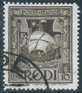 Italy - Rhodes, Sc #16, 10c Used