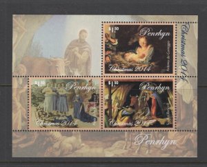 Penrhyn Island #546  (2014 Christmas sheet) VFMNH CV $7.00