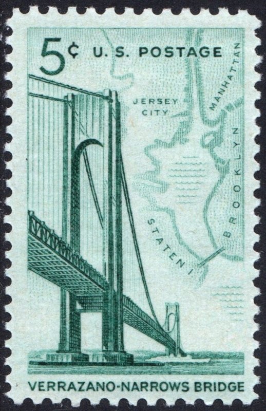 SC#1258 5¢ Verrazano Narrows Bridge Issue (1964) MNH