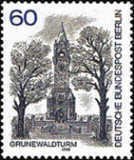 Berlin 9N459, 60pf stamp of Grunewald Memorial to Kaiser Wilhelm I