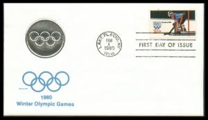 #1798 Winter Olympics Medallion FDC