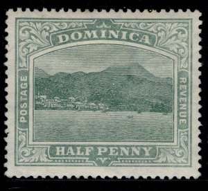 DOMINICA EDVII SG37, ½d green, M MINT. Cat £16.