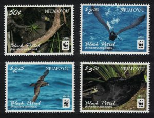 Niuafo'Ou WWF Black Petrel Birds 4v White frame 2016 MNH SG#420-423