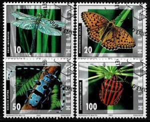 Switzerland 2002, Sc.#1126-9 used Insects