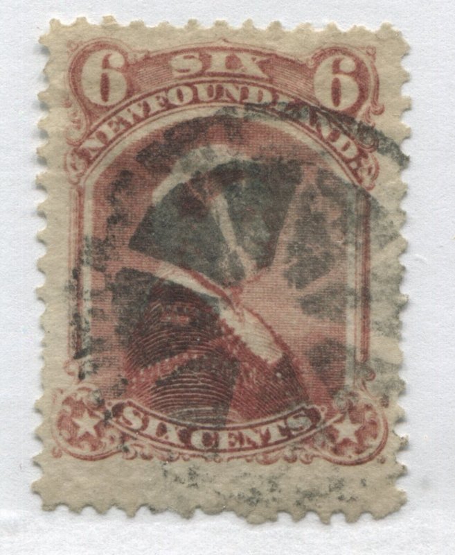 Newfoundland QV 1870 6 cents dull rose used