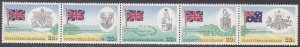 Cocos Islands Sc #60a MNH Strip of 5