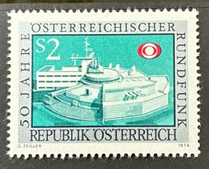 Austria 1974 #1002, Austrian Broadcasting, MNH.