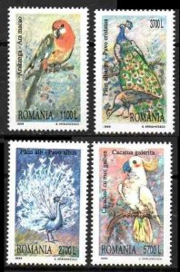 1999 Romania 5405-5408 Birds in painting