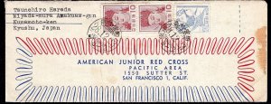 JAPAN 1950's US AMERICAN RED CROSS COVER KYUSHU TO SAN FRANSISCO